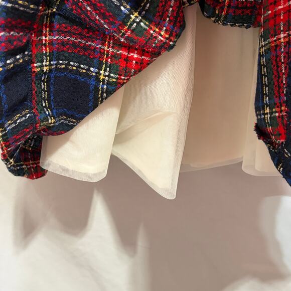 Irpa Lyra Girls Red Tartan Plaid Classic Dress 10Y New - Picture 4 of 8